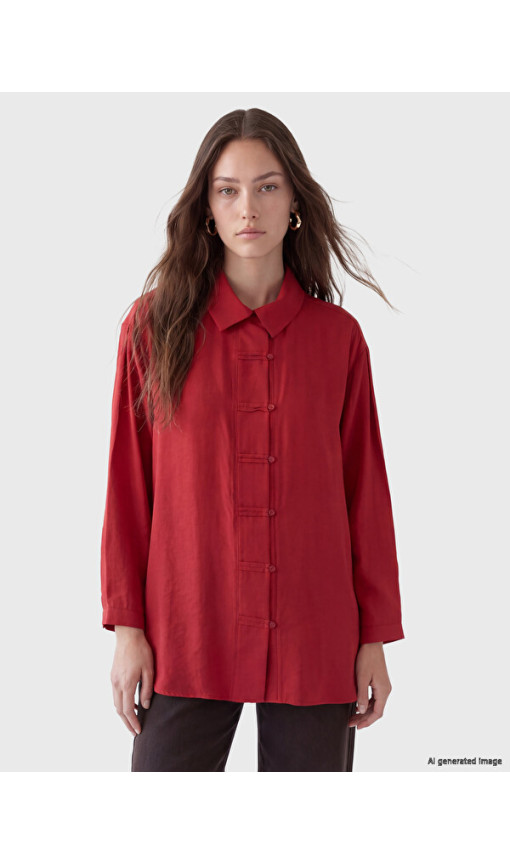 LCW Modest Modal Karışımlı Kadın Gömlek Tunik