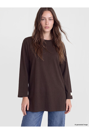 LCW Modest Bisiklet Yaka Kadın Sweatshirt Tunik