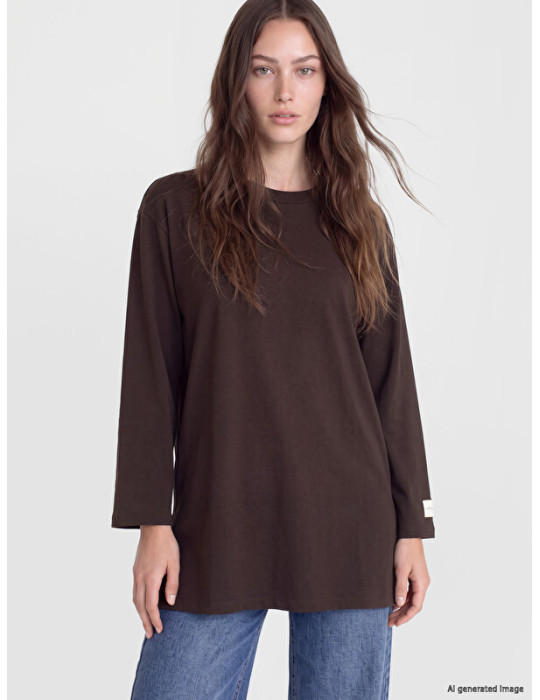 LCW Modest Bisiklet Yaka Kadın Sweatshirt Tunik LCW Modest Bisiklet Yaka Kadın Sweatshirt Tunik