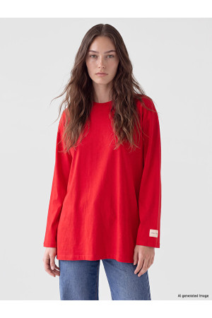LCW Modest Bisiklet Yaka Kadın Sweatshirt Tunik