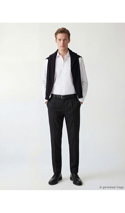 SOUTHBLUE Regular Fit Keten Karışımlı Erkek Pileli Pantolon