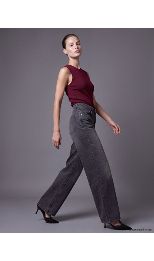 LCWAIKIKI Classic Wideleg Kadın Jean Pantolon