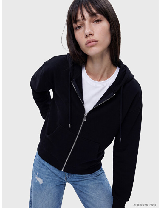 XSIDE Oversize Kadın Kalın Fermuarlı Sweatshirt XSIDE Oversize Kadın Kalın Fermuarlı Sweatshirt