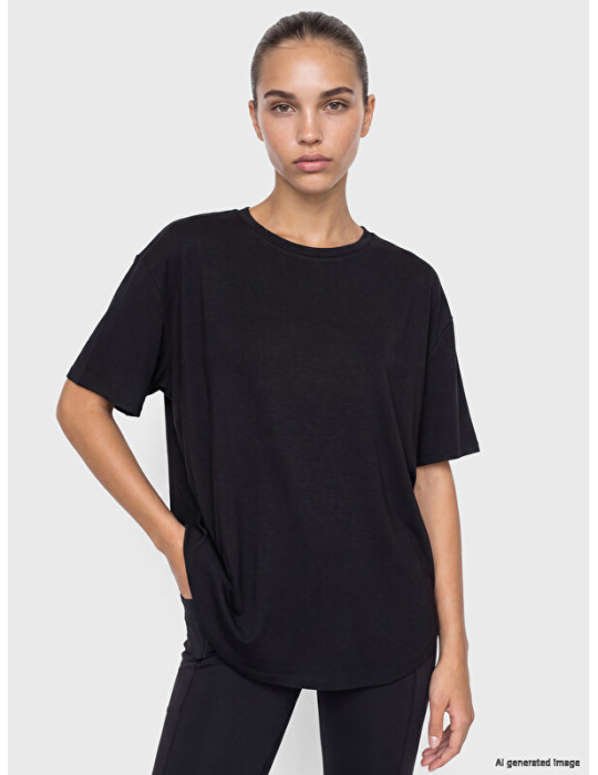 KOOR SPORT Modal Karışımlı Oversize Kadın Spor Tişört KOOR SPORT Modal Karışımlı Oversize Kadın Spor Tişört