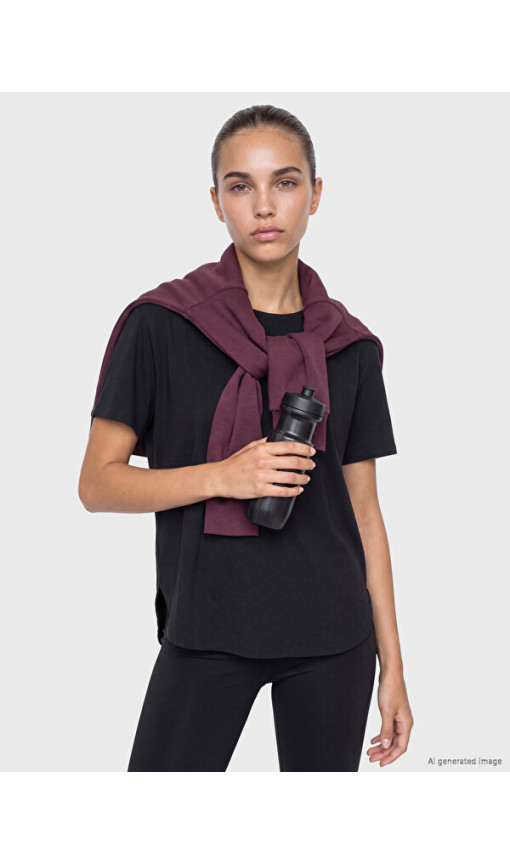 KOOR SPORT Modal Karışımlı Oversize Kadın Spor Tişört