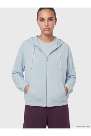 KOOR SPORT Kapüşonlu Soft Touch Kadın Fermuarlı Sweatshirt