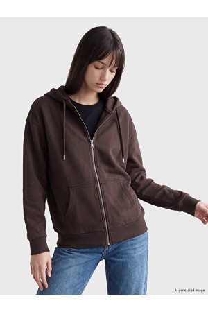 XSIDE Oversize Kadın Kalın Fermuarlı Sweatshirt