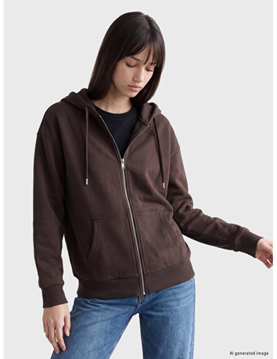 XSIDE Oversize Kadın Kalın Fermuarlı Sweatshirt XSIDE Oversize Kadın Kalın Fermuarlı Sweatshirt