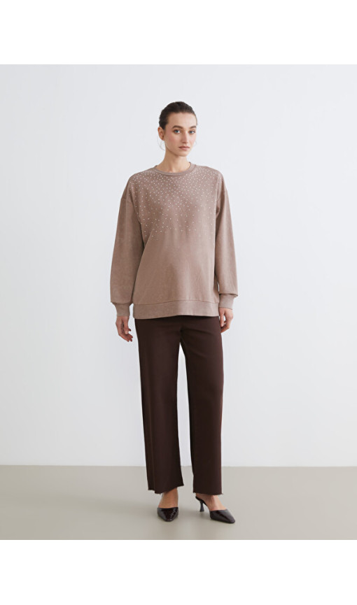 LCWAIKIKI Maternity Karın Panelli Wideleg Hamile Jean Pantolon
