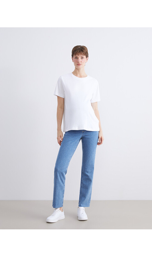 LCWAIKIKI Maternity Karın Panelli Straight Fit Hamile Jean Pantolon